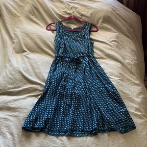 Halogen Blue Art Deco Patterned Dress size 6